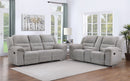 Gilson  Chenille Upholstered Reclining Sofa Set Grey