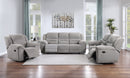 Gilson  Chenille Upholstered Reclining Sofa Set Grey