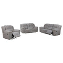 Gilson  Chenille Upholstered Reclining Sofa Set Grey