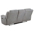 Gilson  Chenille Upholstered Reclining Sofa Set Grey