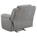 Gilson Chenille Upholstered Glider Recliner Chair Grey