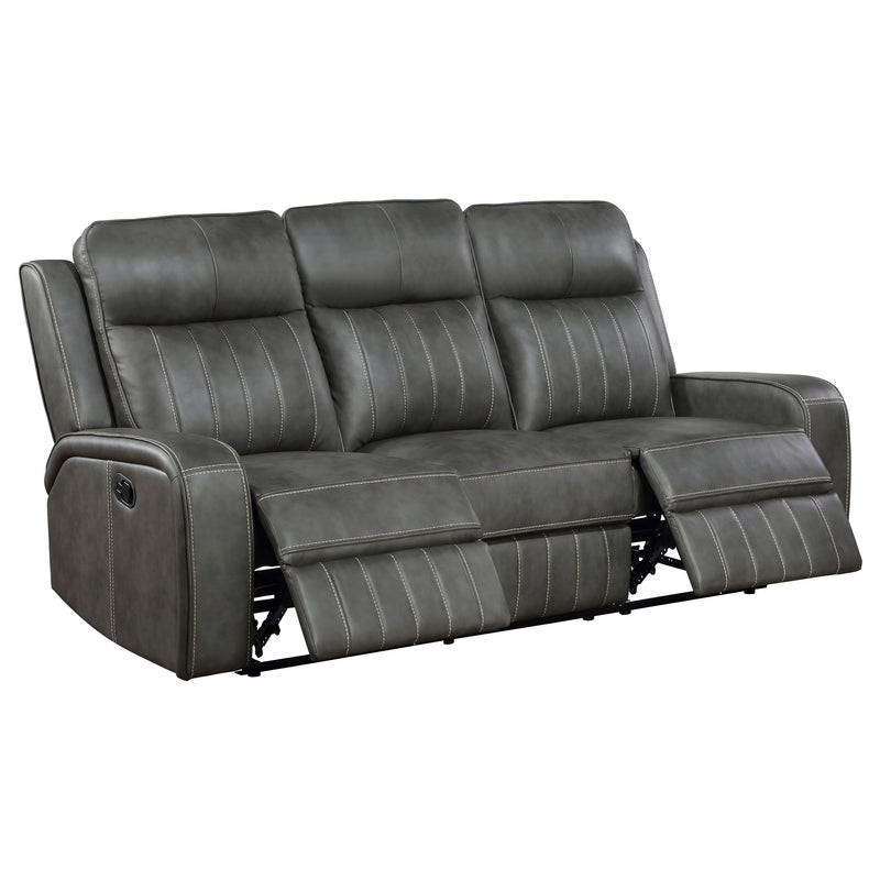 Raelynn  Upholstered Reclining Sofa Set Grey
