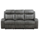 Raelynn  Upholstered Reclining Sofa Set Grey