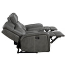 Raelynn  Upholstered Reclining Sofa Set Grey