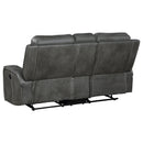 Raelynn  Upholstered Reclining Sofa Set Grey