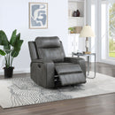 Raelynn Upholstered Power Lift Recliner Chair Grey