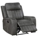 Raelynn Upholstered Power Lift Recliner Chair Grey