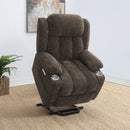 Houston Upholstered Power Lift Recliner Chair Camel