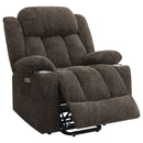 Houston Upholstered Power Lift Recliner Chair Camel