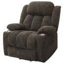 Houston Upholstered Power Lift Recliner Chair Camel