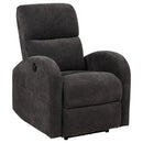 Grant Fabric Upholstered Power Recliner Chair Charcoal Grey