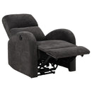 Grant Fabric Upholstered Power Recliner Chair Charcoal Grey