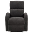 Grant Fabric Upholstered Power Recliner Chair Charcoal Grey