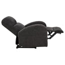 Grant Fabric Upholstered Power Recliner Chair Charcoal Grey
