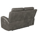 Brickston Triple Power Reclining Sofa Set Charcoal