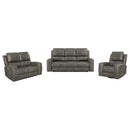 Brickston Triple Power Reclining Sofa Set Charcoal