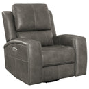 Brickston Triple Power Reclining Sofa Set Charcoal