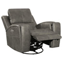 Brickston Triple Power Reclining Sofa Set Charcoal