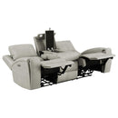 Brickston Triple Power Reclining Sofa Set Grey