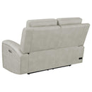Brickston Triple Power Reclining Sofa Set Grey