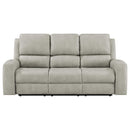 Brickston Triple Power Reclining Sofa Grey