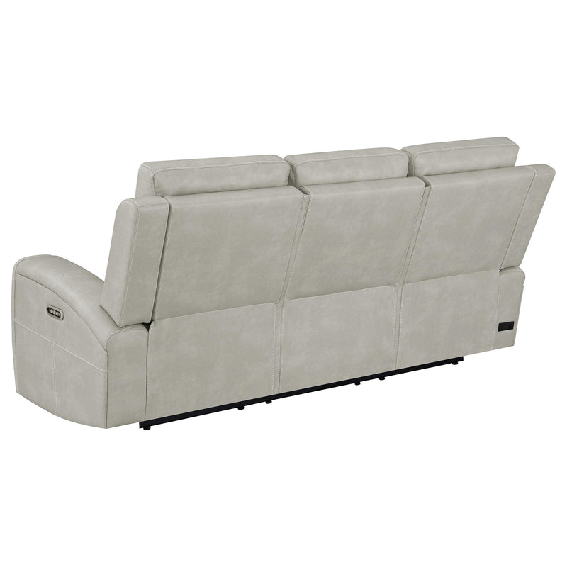 Brickston Triple Power Reclining Sofa Grey