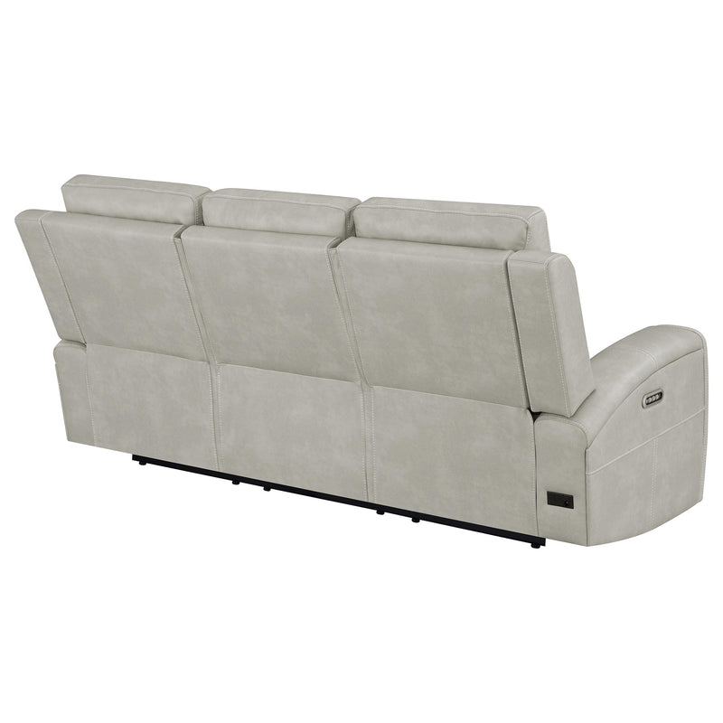 Brickston Triple Power Reclining Sofa Grey