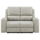 Brickston Triple Power Reclining Loveseat Grey