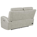 Brickston Triple Power Reclining Loveseat Grey