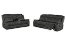 Lawrence  Upholstered Reclining Sofa Set Charcoal