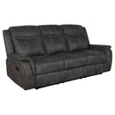 Lawrence  Upholstered Reclining Sofa Set Charcoal