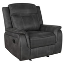 Lawrence  Upholstered Reclining Sofa Set Charcoal