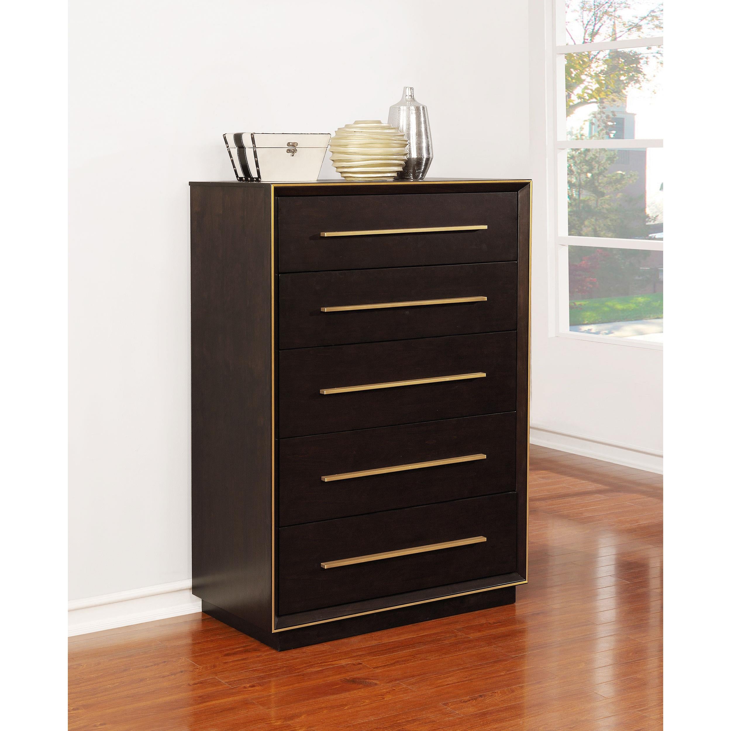 Diamond Modern Furniture COA Luddington 5-Drawer Chest 223265 IMAGE 9