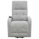 Howie Upholstered Power Lift Massage Chair Charcoal