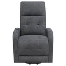 Howie Upholstered Power Lift Massage Chair Charcoal