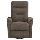 Henrietta Upholstered Power Lift Massage Chair Beige