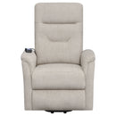 Henrietta Upholstered Power Lift Massage Chair Beige