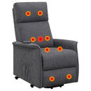 Herrera Upholstered Power Lift Massage Chair Beige