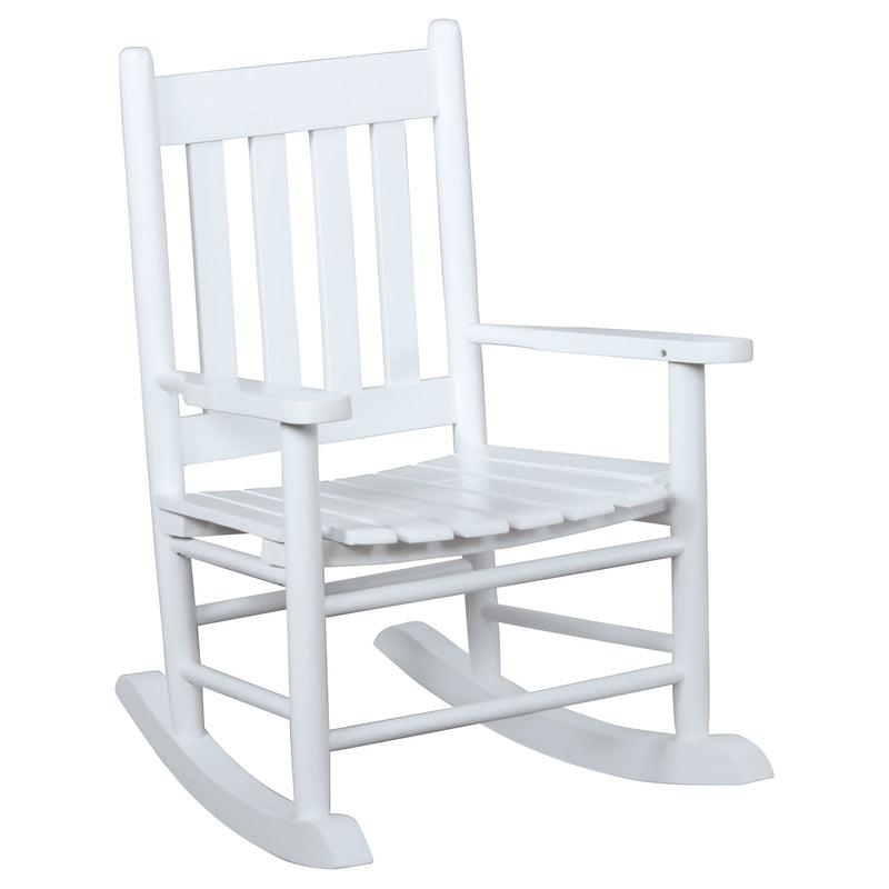 Annie Slat Back Solid Wood Kids Rocking Chair Black