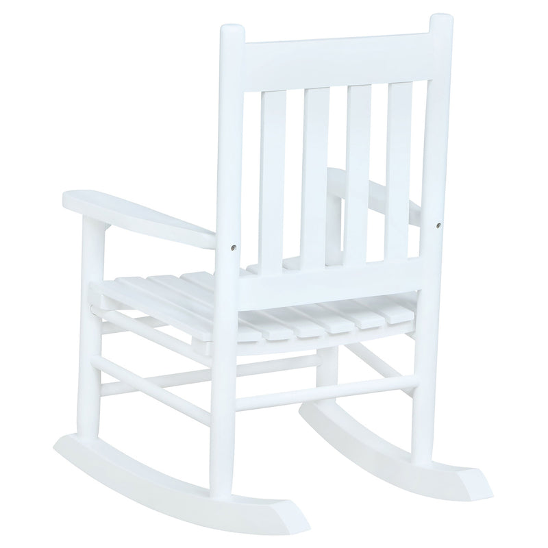 Annie Slat Back Solid Wood Kids Rocking Chair Black