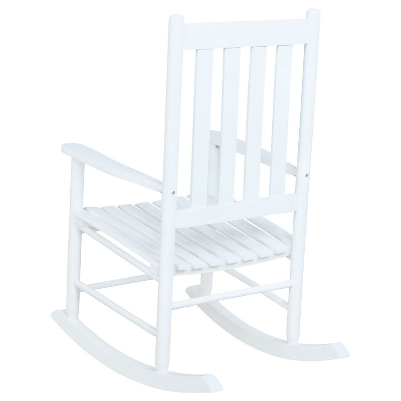 Annie Slat Back Solid Wood Rocking Chair Black