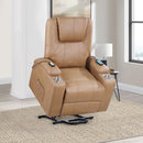 Armstrong Upholstered Power Lift Massage Recliner Black
