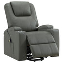 Armstrong Upholstered Power Lift Massage Recliner Ivory