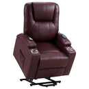 Armstrong Upholstered Power Lift Massage Recliner Black