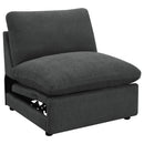 Collins Modular Power Armless Recliner Dark Grey