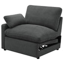 Collins Modular Power Armless Recliner Dark Grey