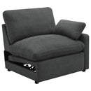 Collins Modular Power Armless Recliner Dark Grey