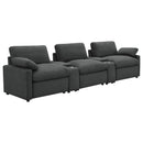 Collins  Power Reclining Home Theater Seating Dark Grey
