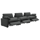 Collins  Power Reclining Home Theater Seating Dark Grey