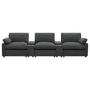 Collins  Power Reclining Home Theater Seating Dark Grey